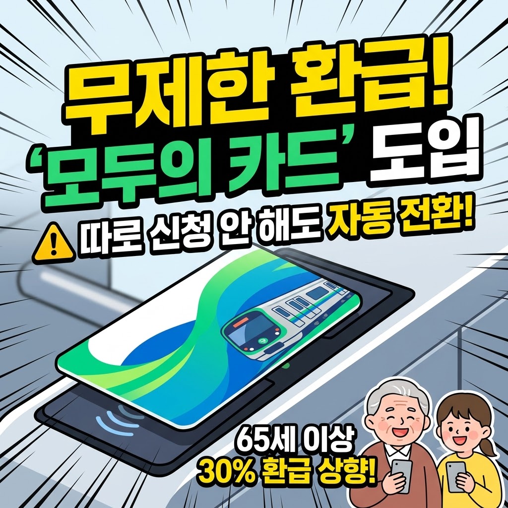 2026 K-패스 무제한 환급 '모두의 카드' 도입 및 자동 전환 조건 총정리 (어르신 30% 상향)