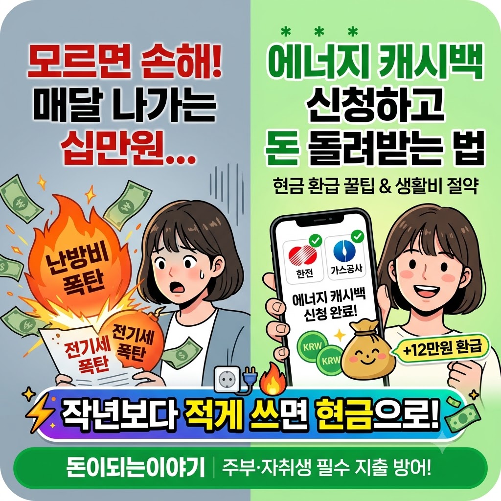 "혹시 이번 달도 전기세 폭탄 맞으셨나요?" 클릭 3분 만에 공짜 돈 버는 에너지 환급제도 BEST 2
