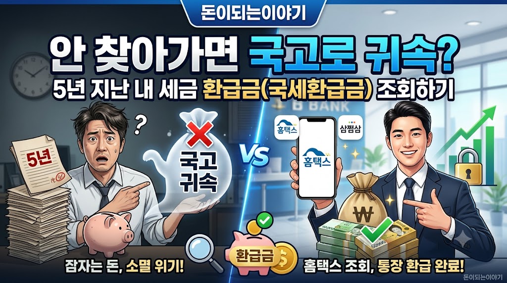 2026 국세환급금 조회 신청 방법: 홈택스 미환급 세금 찾기 및 국고 귀속 기한 총정리
